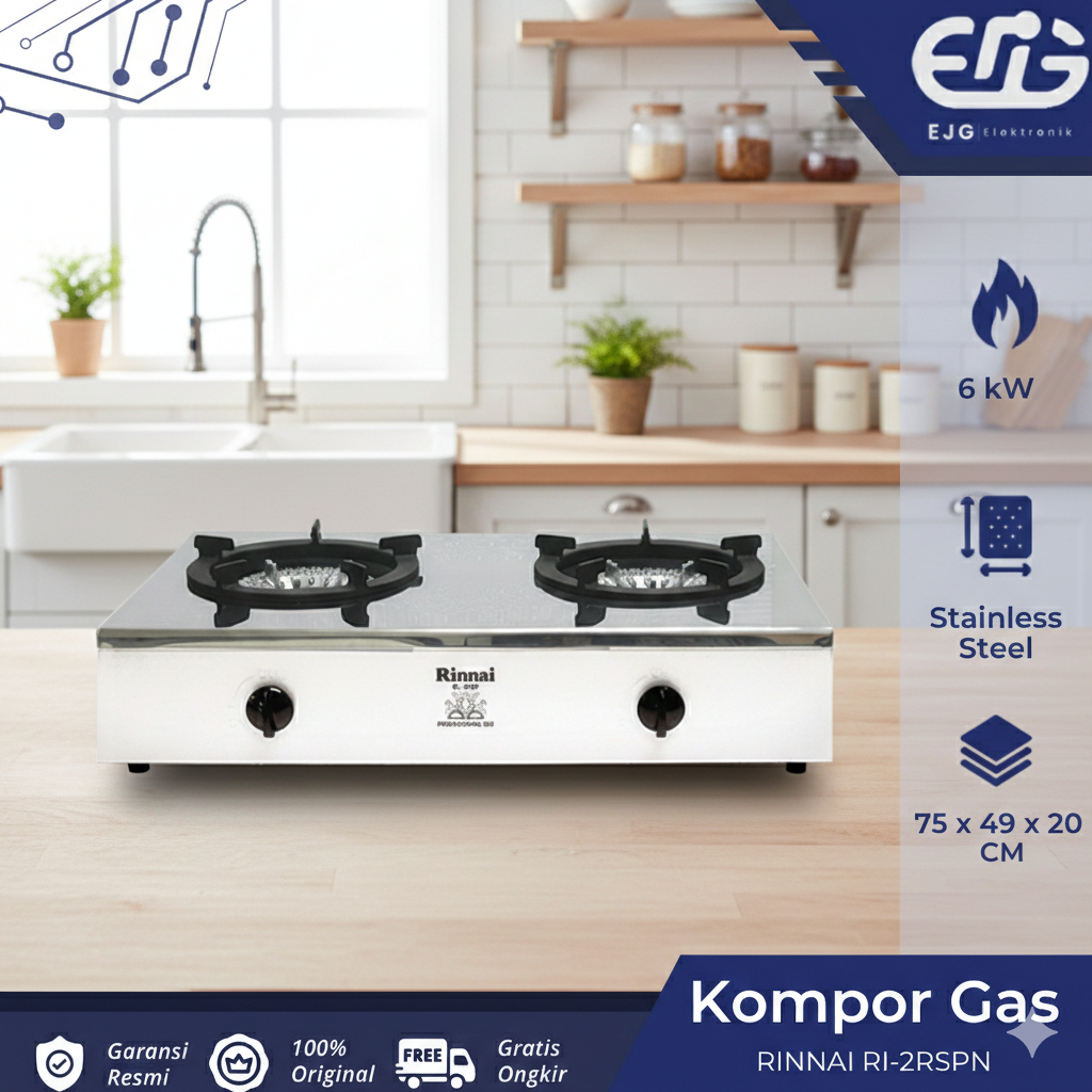 RINNAI RI-2RSP KOMPOR GAS 2 TUNGKU RI 2 RSP