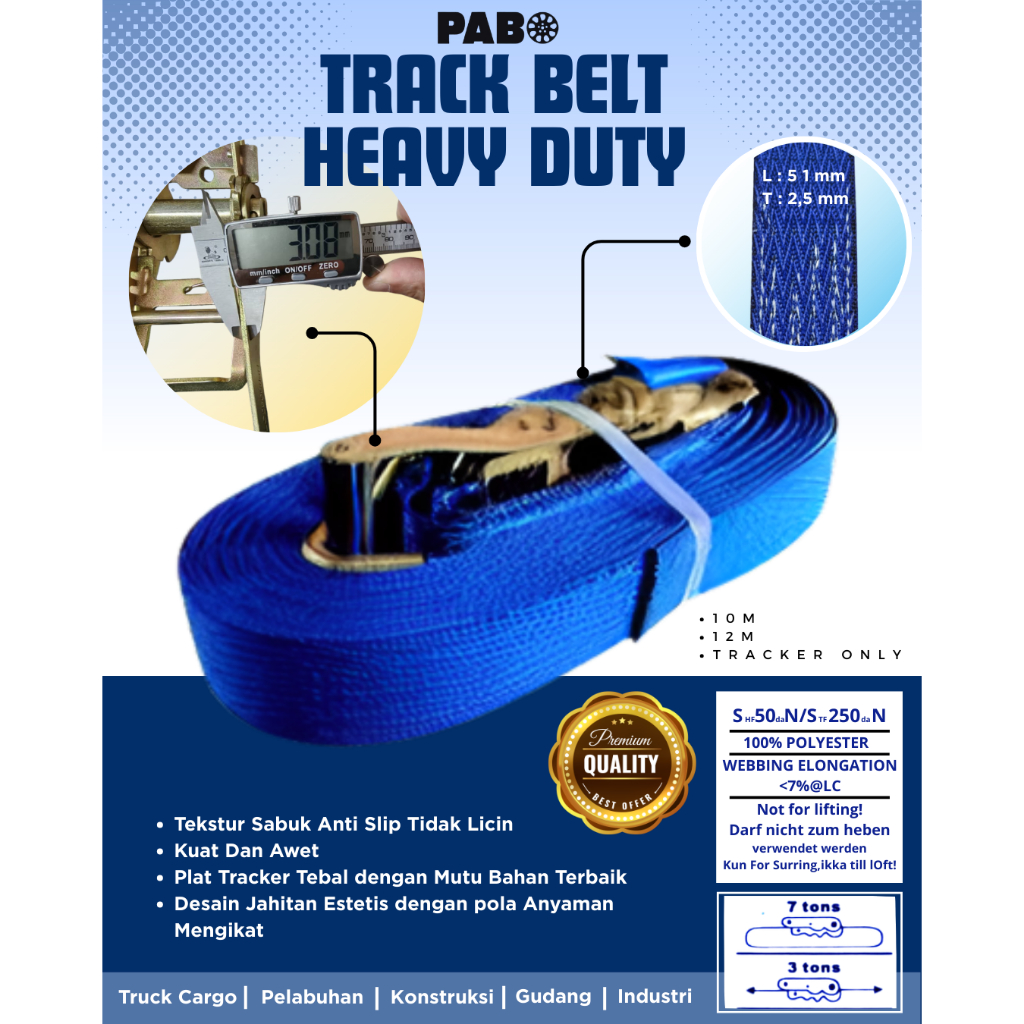 TRACK BELT PABO 10 & 12 M
