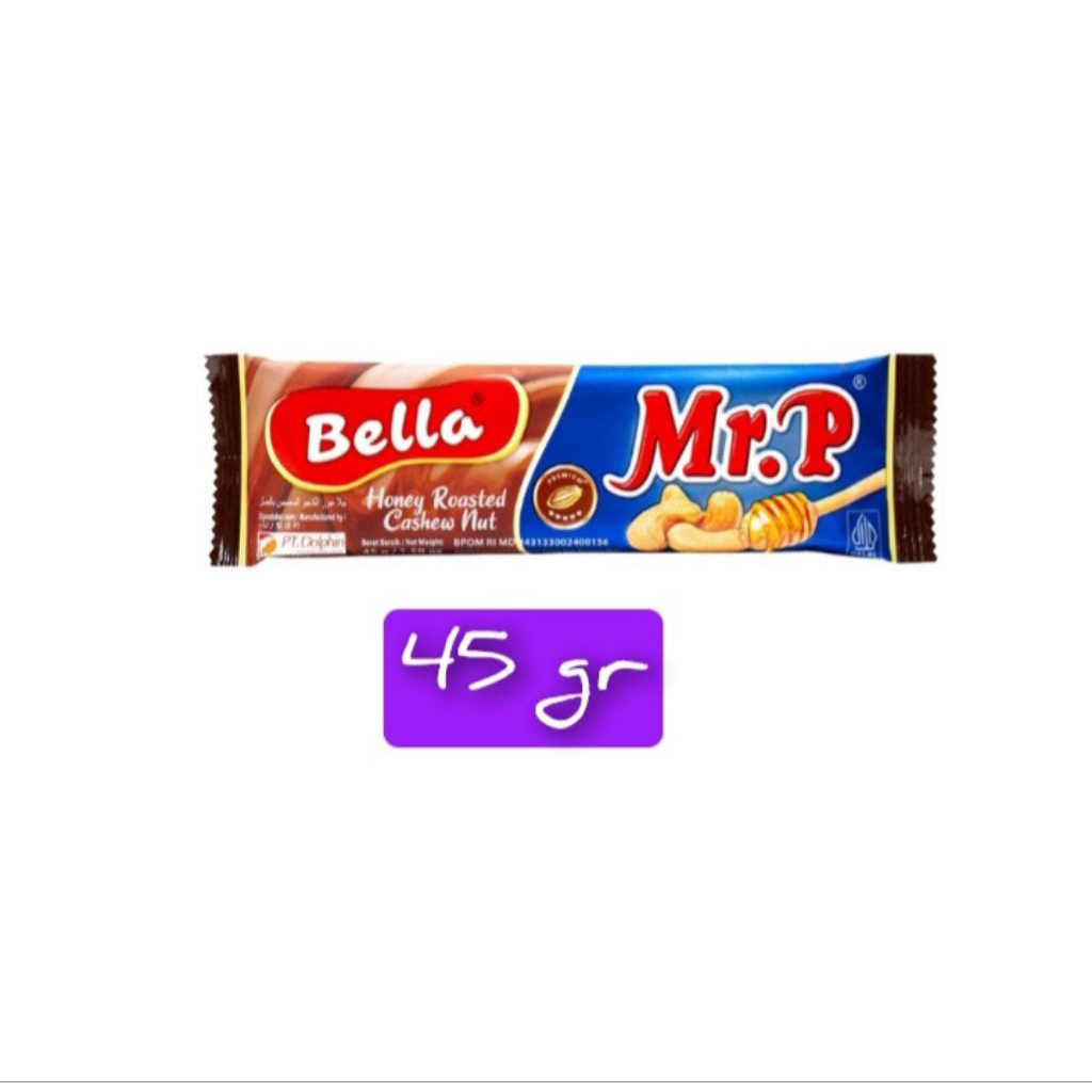 Bella Mr.P Cokelat Batang Honey Roasted Cashew Nut 45 gr