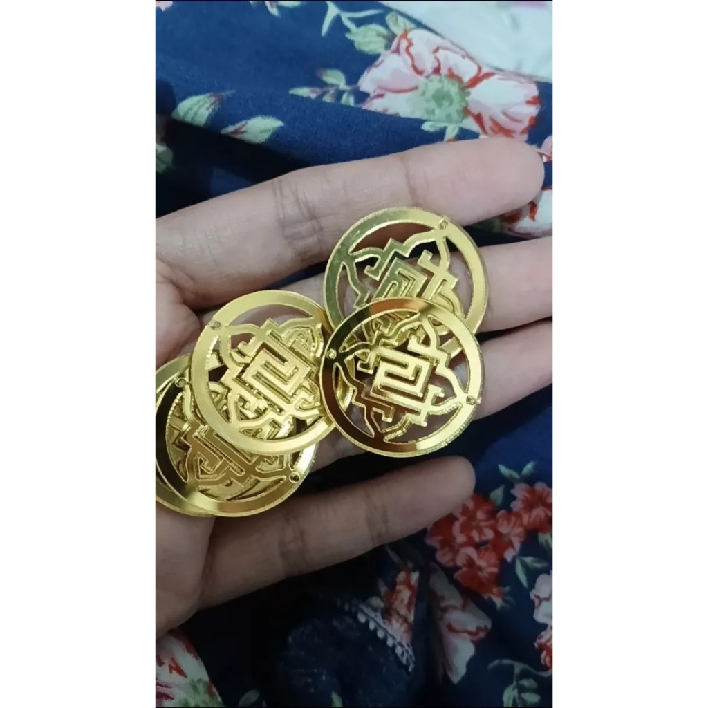 Label Hijab Akrilik RING WITH GRAFIR, Merk Jilbab, / MERK / LOGO / BRAND / LABEL AKRILIK