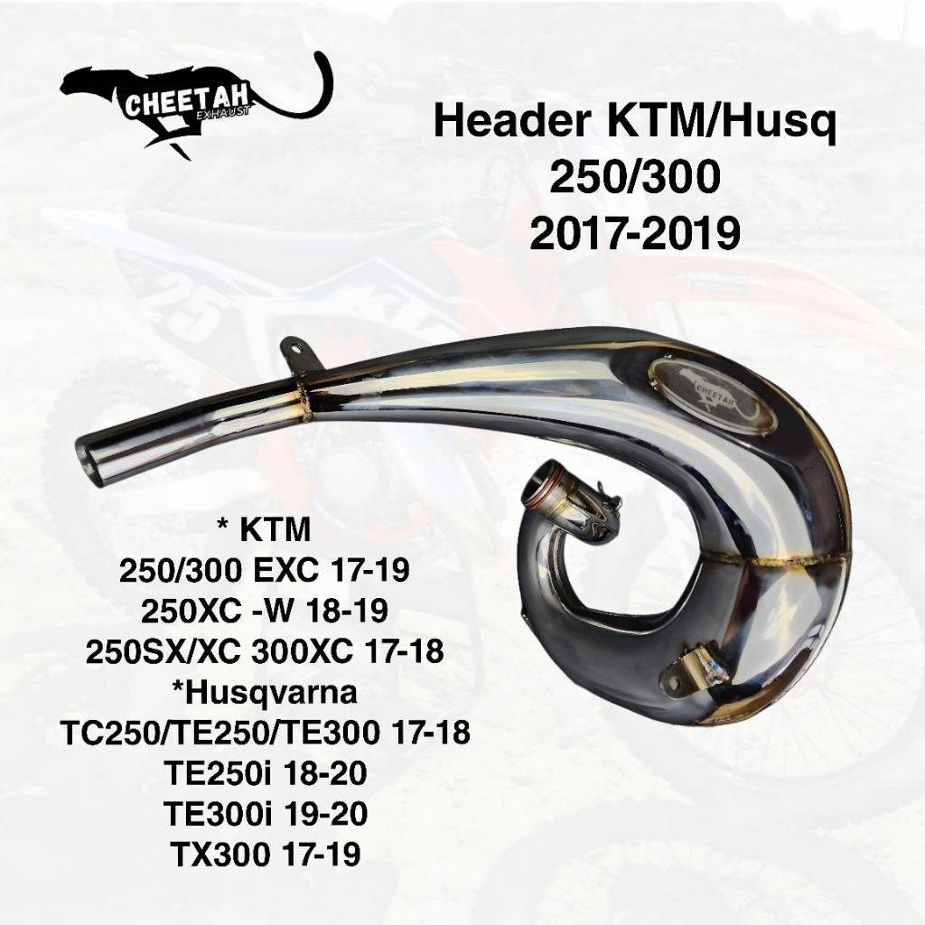 Header Cheetah KTM/Husq 2Tak 2017-2019 Stainless Steel