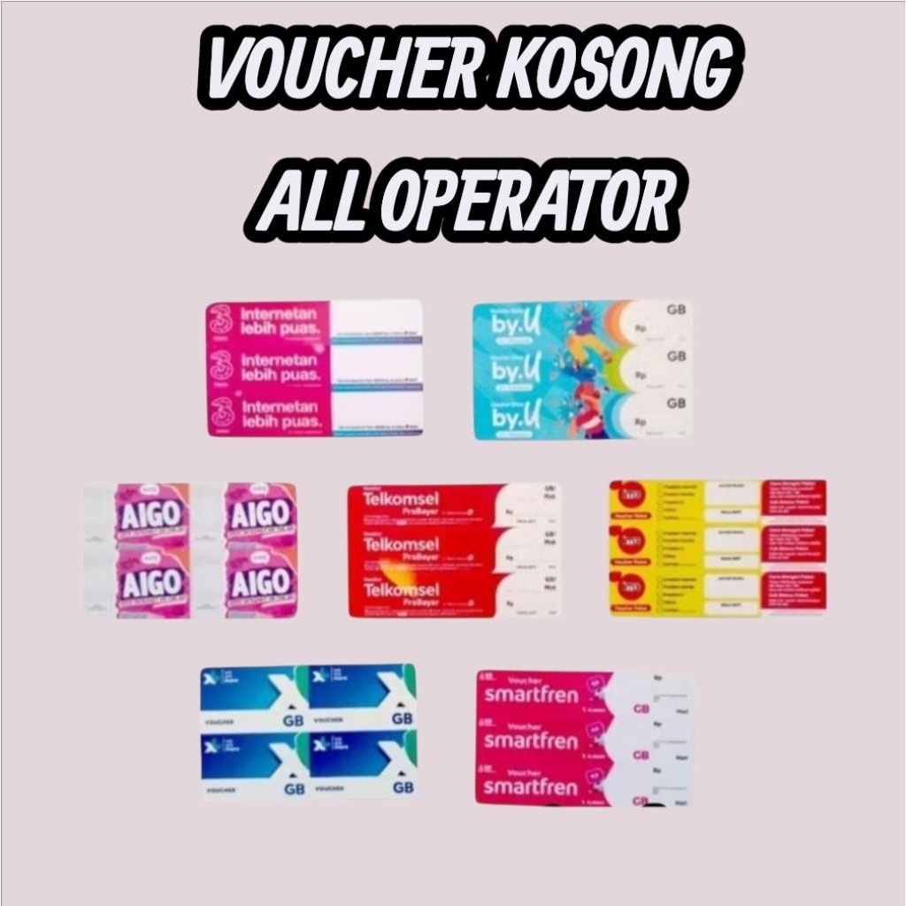 VOUCHER KOSONG ALL OPERATOR NASIONAL MURAH BAHAN INJECT QUOTA DATA