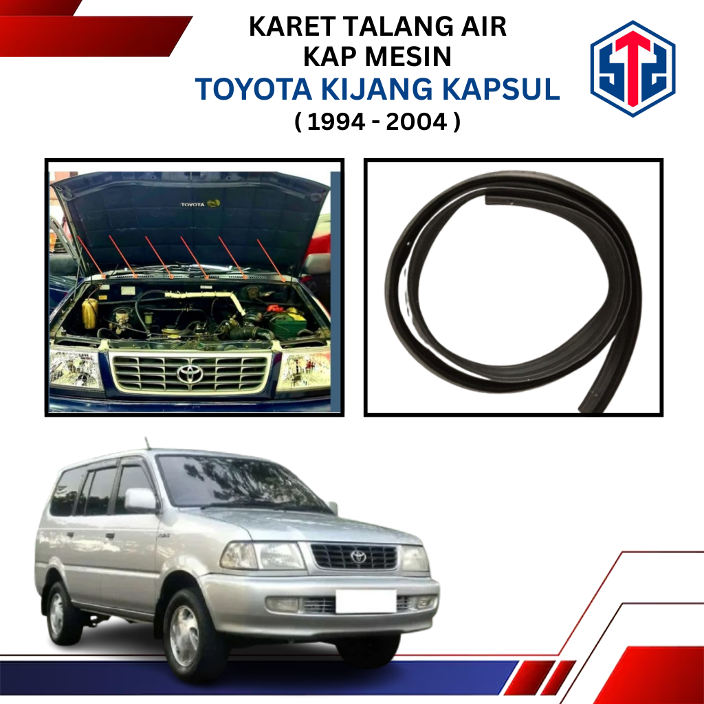 Seal Karet Talang Air Kap Mesin Toyota Kijang Kapsul Original Lentur & Tahan Lama