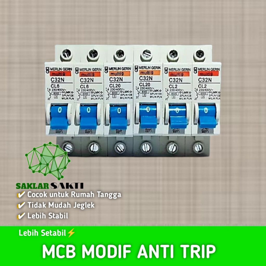 MCB PLN Modif Merlin gerin anti jegglek Merlin gerin 2A modif 6A