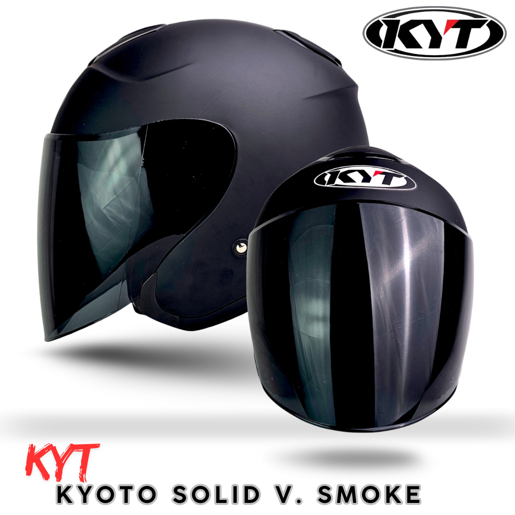 HELM KYT KYOTO HITAM DOFF ORIGINAL | HELM KYOTO HALF FACE
