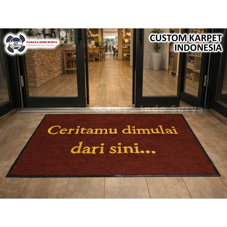 KESET NOMAD CUSTOM TULISAN SESUAI REQUEST | MODEL ESTETIK UNTUK CAFE, STUDIO & KANTOR | KESET CIS PO
