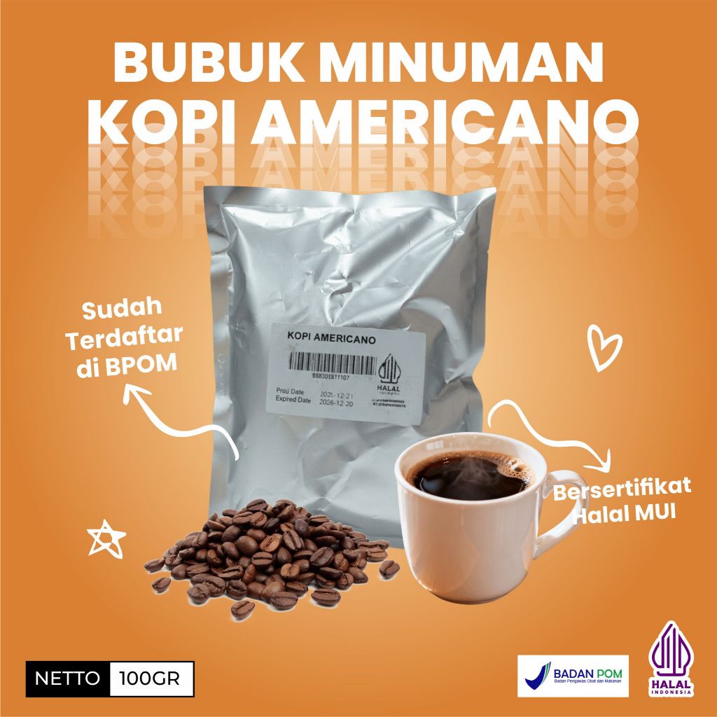 Bubuk Kopi Americano - Bubuk Kopi Americano Premium - Halal & BPOM
