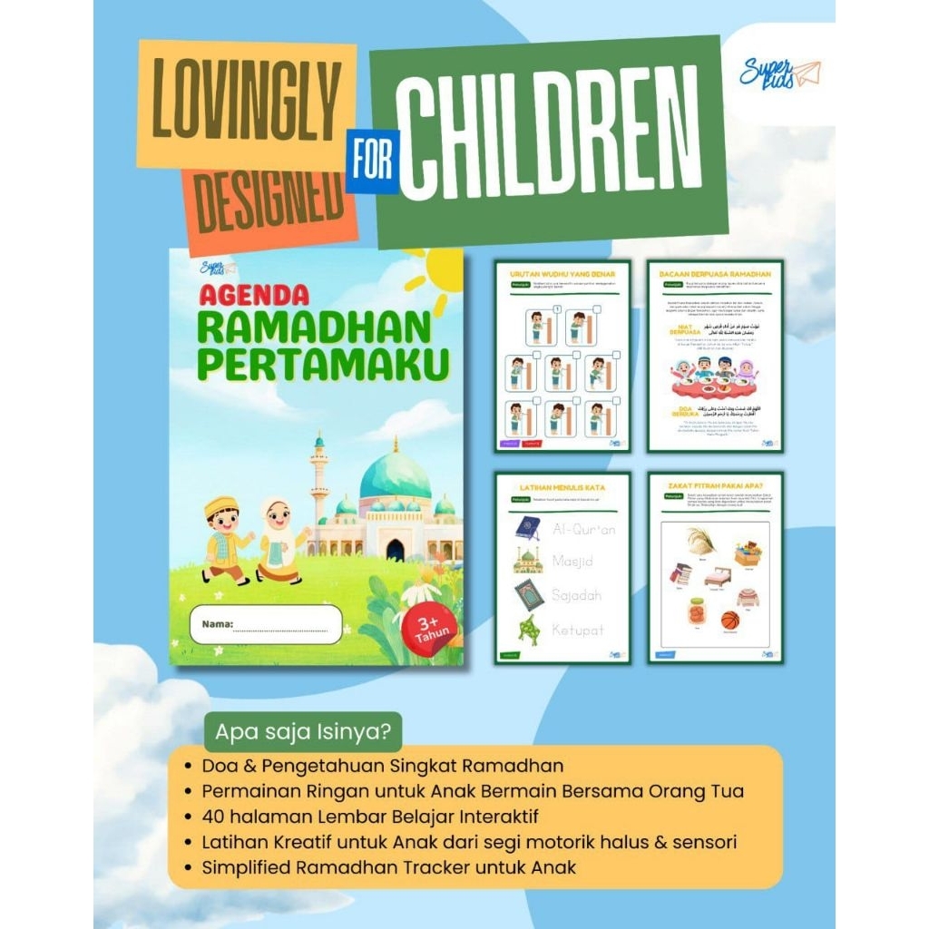 Agenda Ramadhan Anak/Activity Book Spesial Ramadhan usia 3th