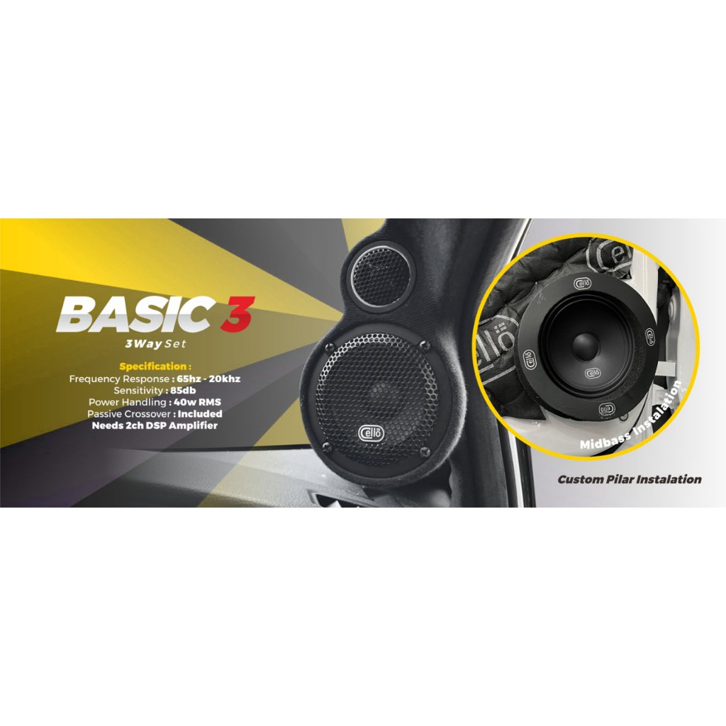 SPEAKER 3 WAY BASIC 3 CELLO AUDIO