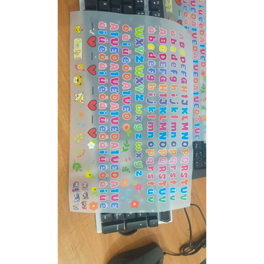 Font DTF Sablon A-Z | Huruf Alphabet DTF dan Elemen untuk Kaos & Tas & Webbing & keychan