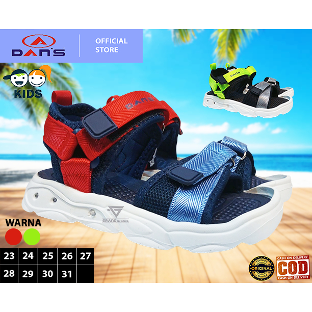DANS DELPHY Sandal tali gunung anak laki laki impor phylon nyala lampu led casual kasual original