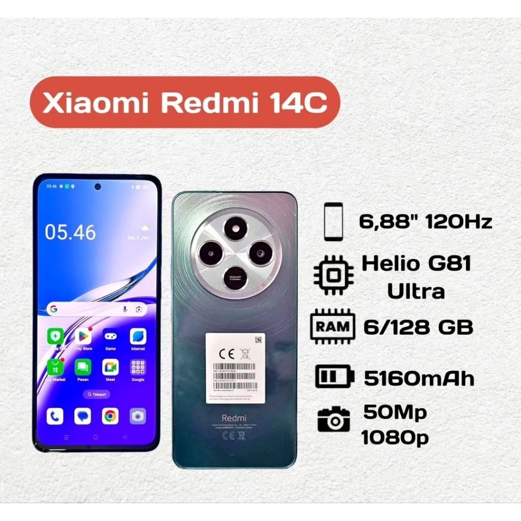 Xiaomi Redmi 14C 6/128 GB Second