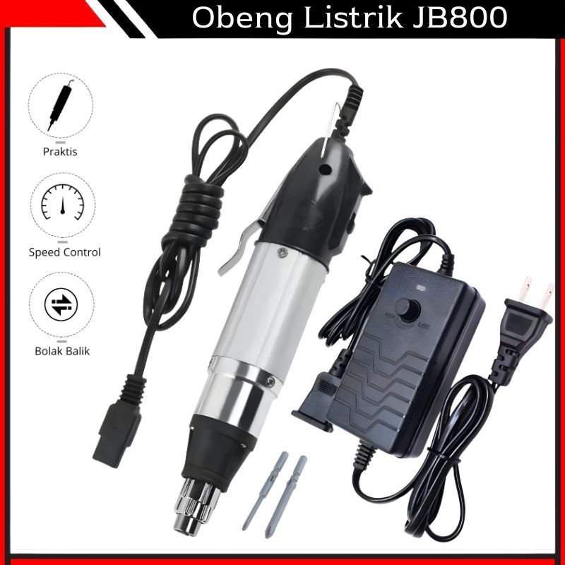 Obeng Listrik JB800 Bolak Balik Lengkap Mata Obeng Plus Obeng Elektrik Screwdriver