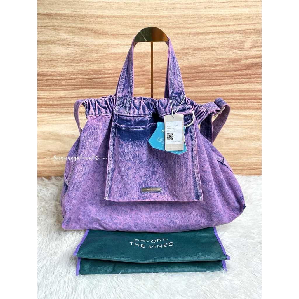 Preloved BTV PL Beyond The Vines Dumpling  XL Denim Bag Tas Wash
