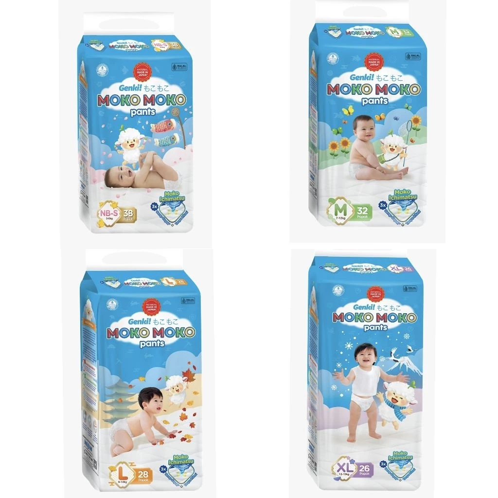 Genki Moko Moko Pants Triple Bebas S22+3 / M32/ L28+2 / XL26+2 / M19+2 / L17+3 / XL15+2