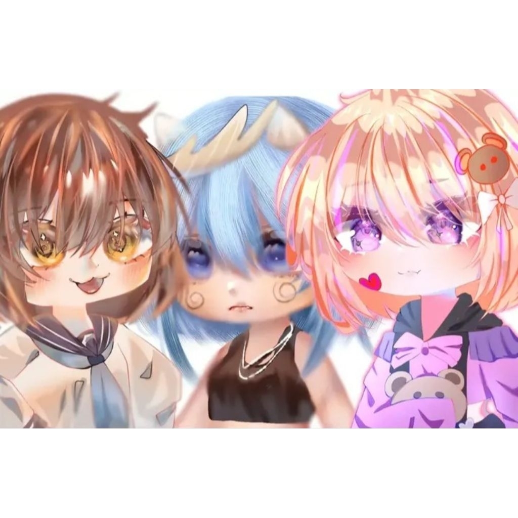 chibi gacha oc commission bust up