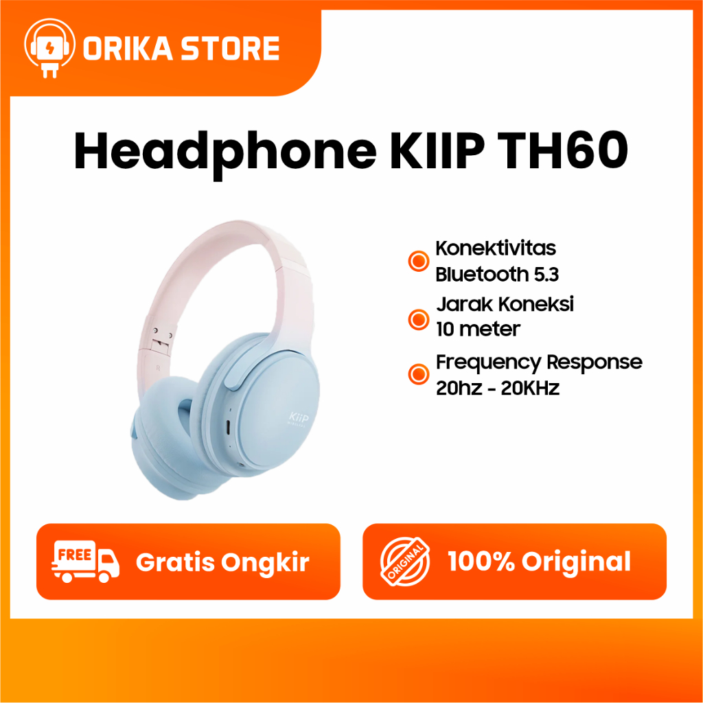 HEADPHONE KIIP WIRELESS TH60 HEADPHONE BLUETOOTH HEADSET EARPHONE