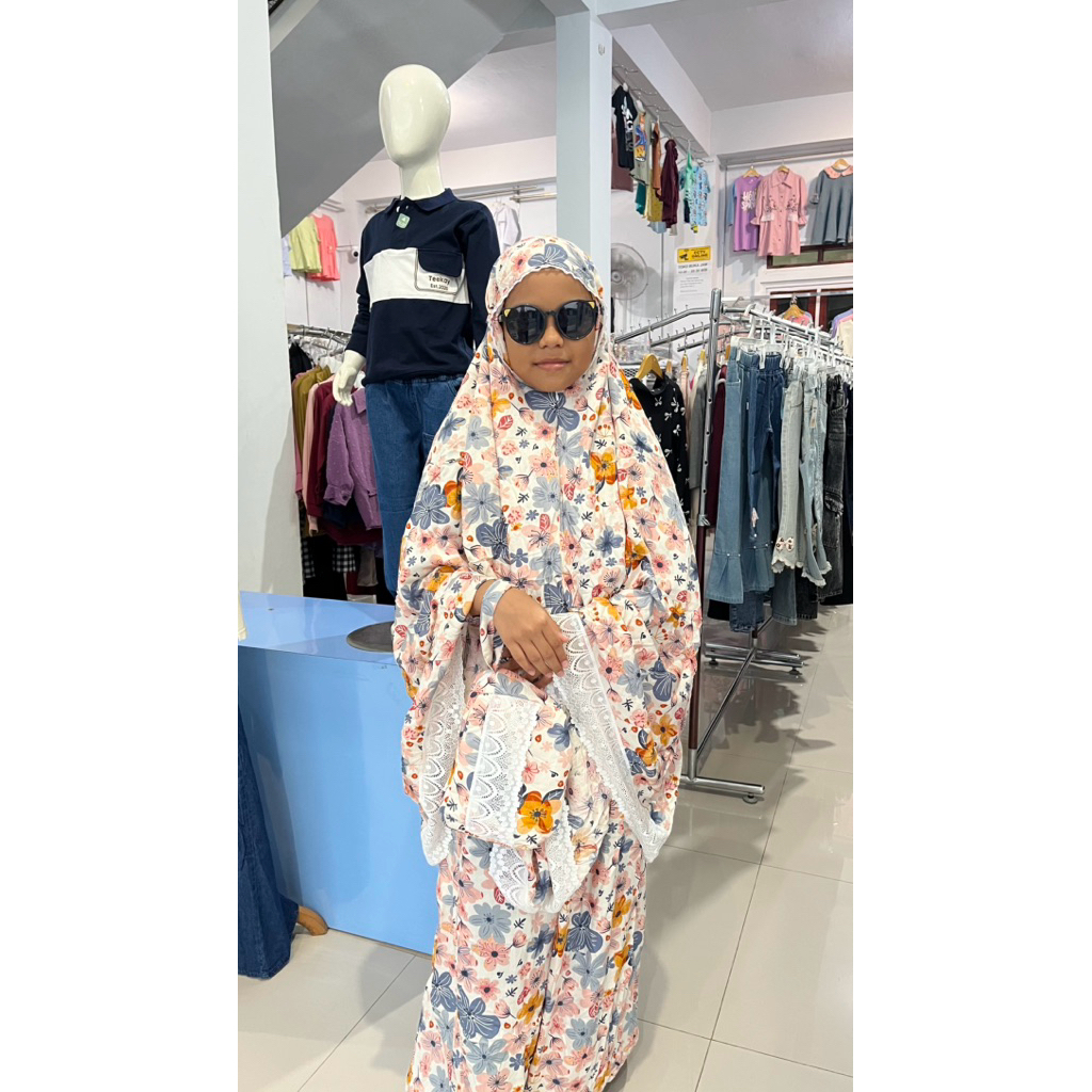 Mukena Rayon Motif Anak Renda