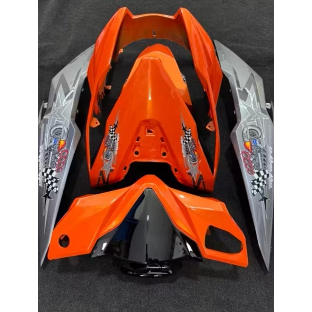 CAT PU WARNA SUNKIST ORANGE+SILVER GREY METALIK PU