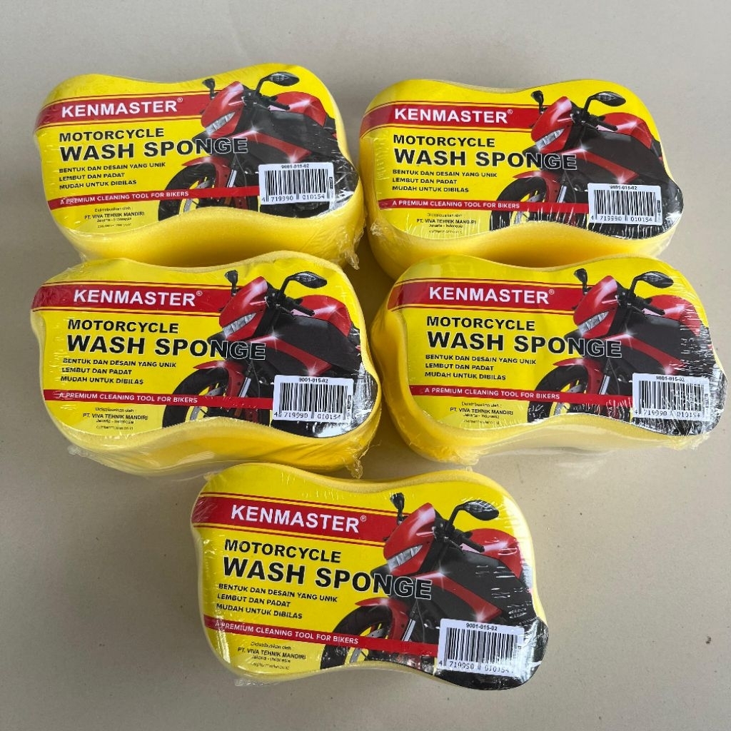 Sponge Cuci Kendaraan Kenmaster Bahan Halus Lembut Aman Untuk Body Kendaraan / Alat Cuci Sabun Motor