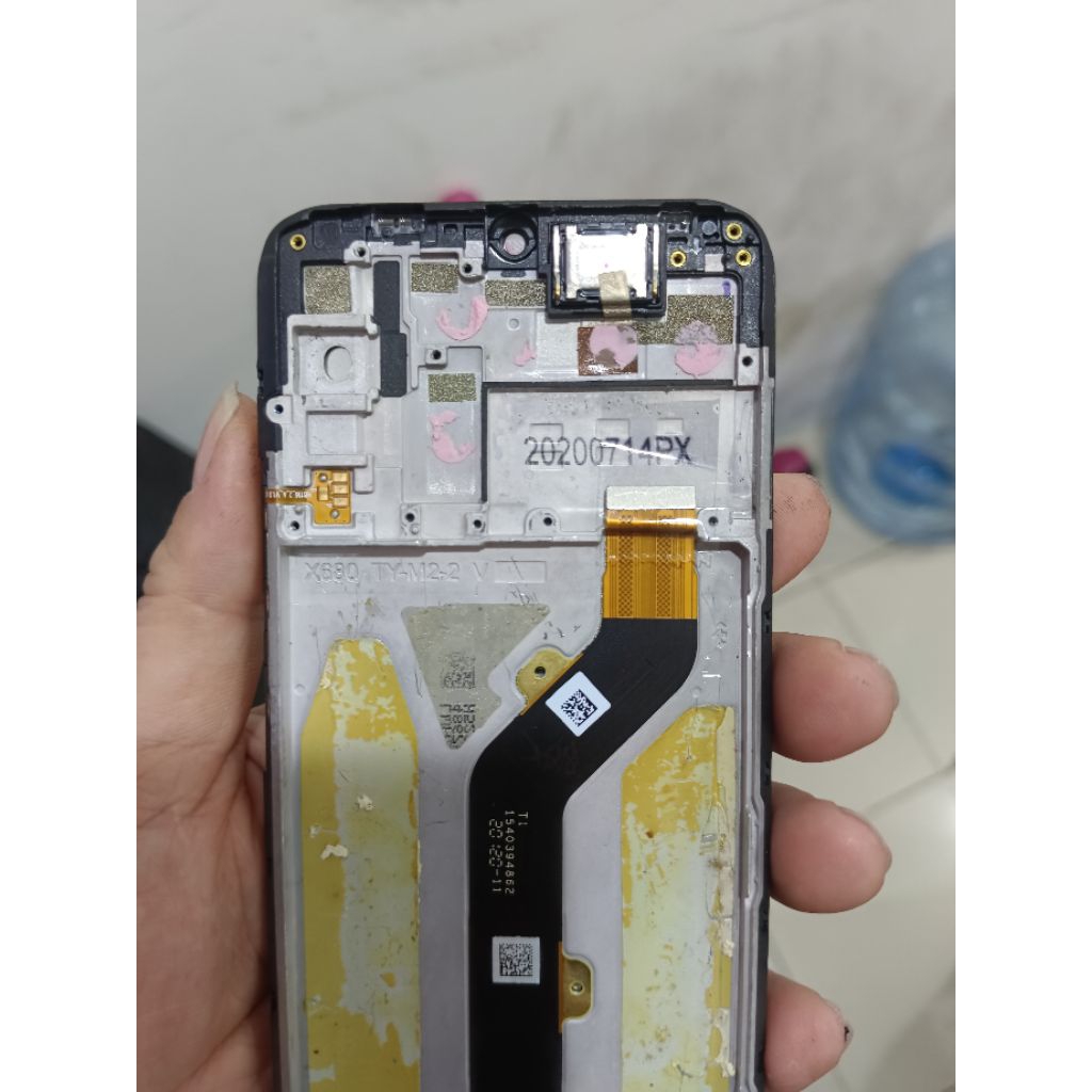 jual Set lcd frem Copotan asli100%real hp infinix hot9play kondisi nyala normal tdk ada minus ready