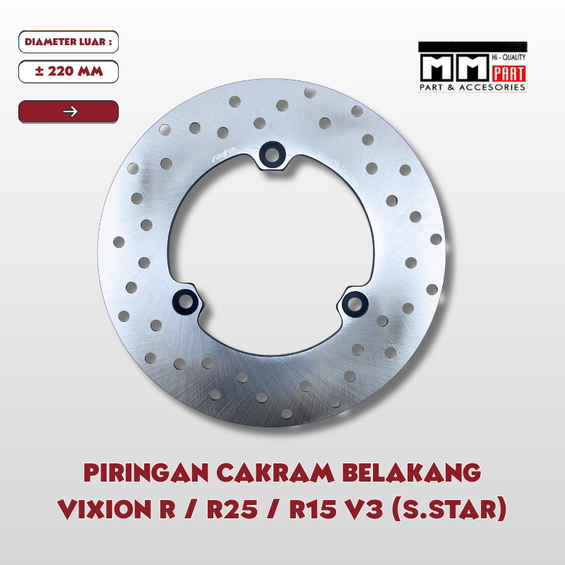 PIRINGAN CAKRAM BELAKANG VIXION R/ R25/ R15 V3 - PIRINGAN CAKRAM BELAKANG R15 V3 VIXION R ASLI ORI