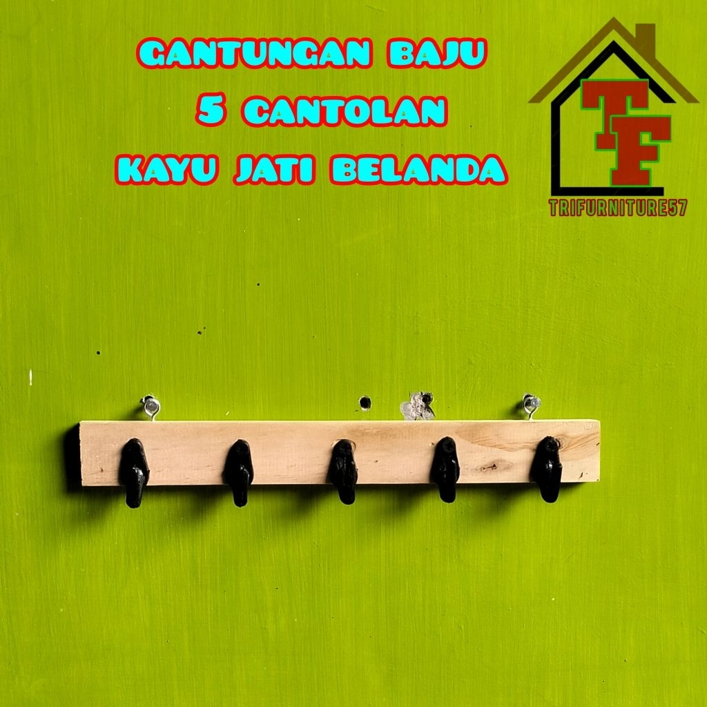 kapstok kayu jati belanda