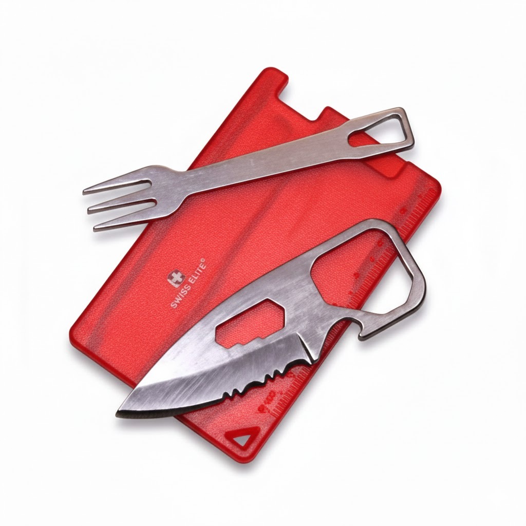 Pisau Multi Fungsi Garpu Swiss Elite /Multifunsional Swiss Ellite Knife/Toolcard Outdoor Swiss Elite
