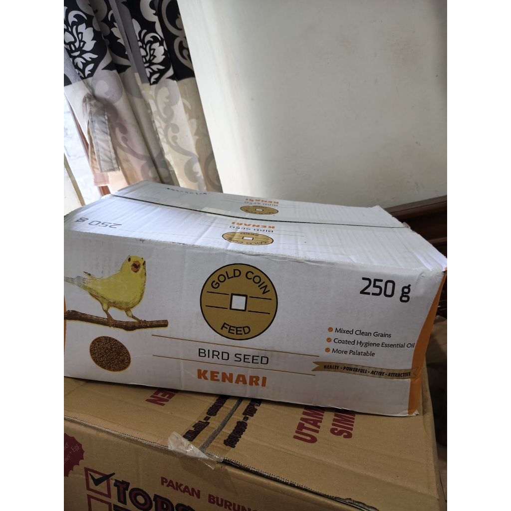 1Dus/1box GoldCoin Kenari 250gram Isi 40pcs Gold Coin