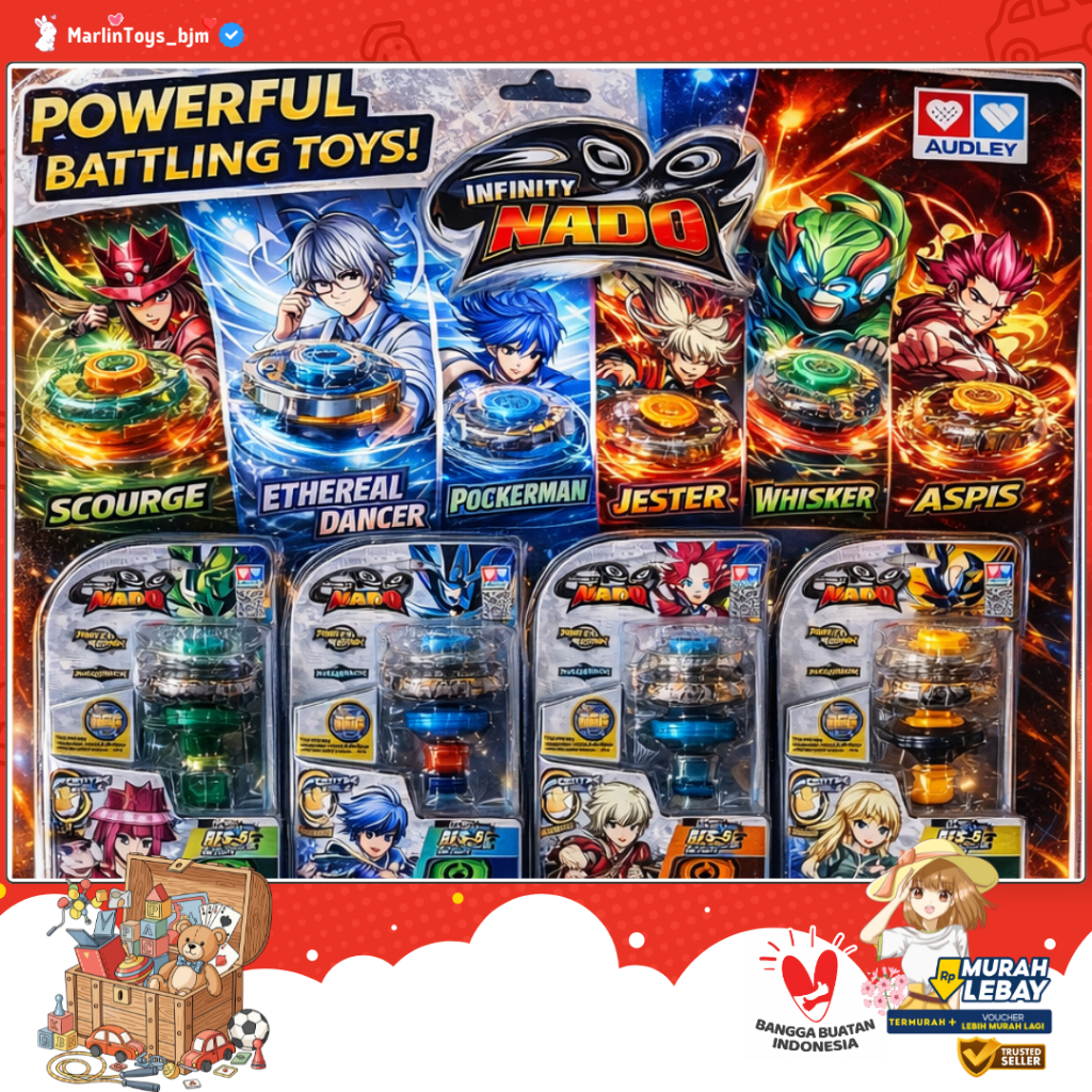 Gasing Auldey Nado Mainan Series Original Infinity Nado Super Special Components