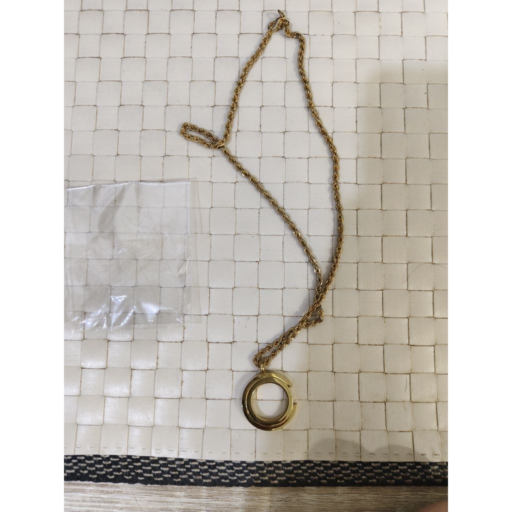 Kalung Rhodium lapis emas kuning