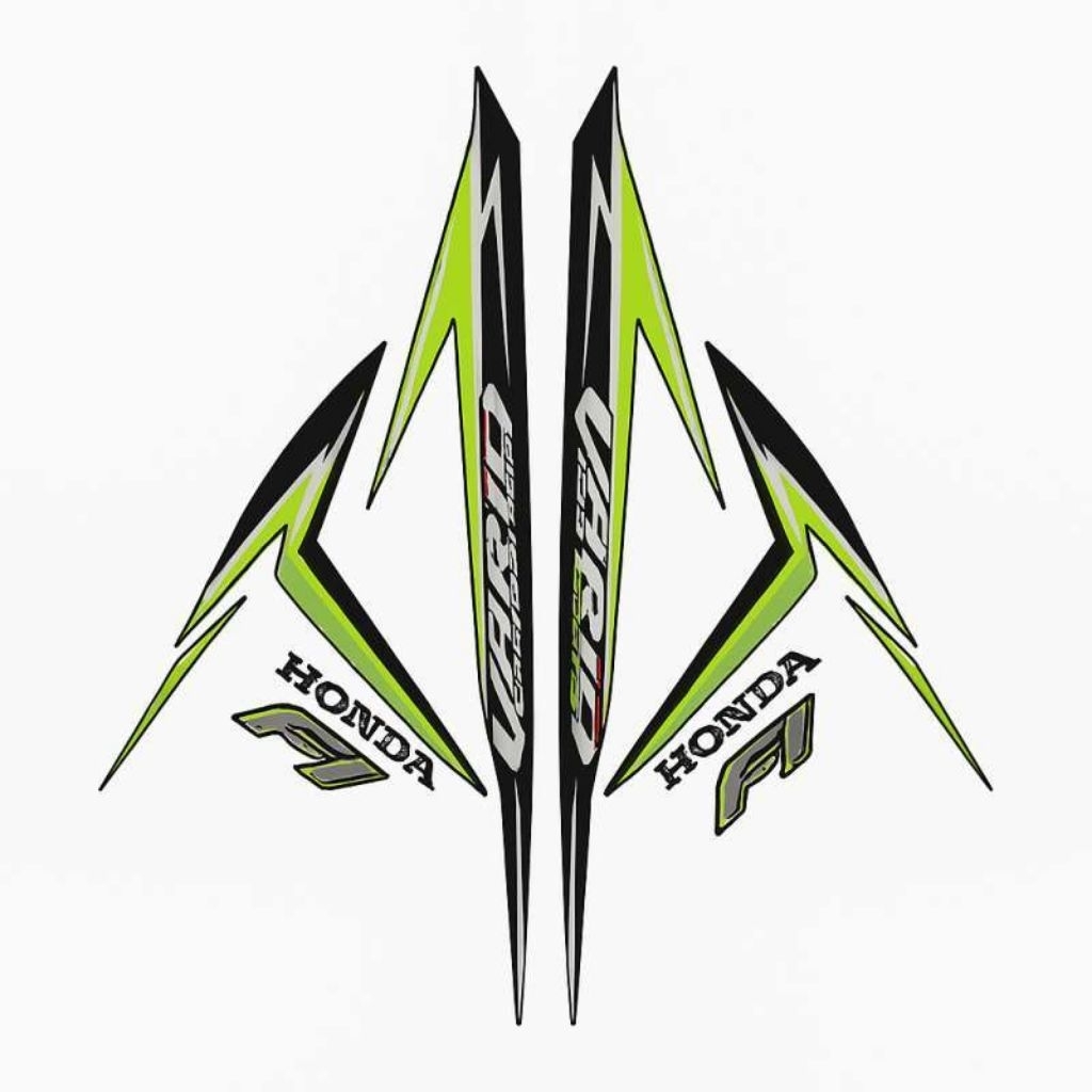 Striping stiker body motor Vario Techno 125 led 2016 stiker list bodi vario techno 125 led hijau tah