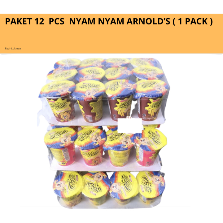 ( 1 Pack) Nyam Nyam Fantasy Stik 25 gr Isi 12 Pcs Coklat II stawberry II Vanila