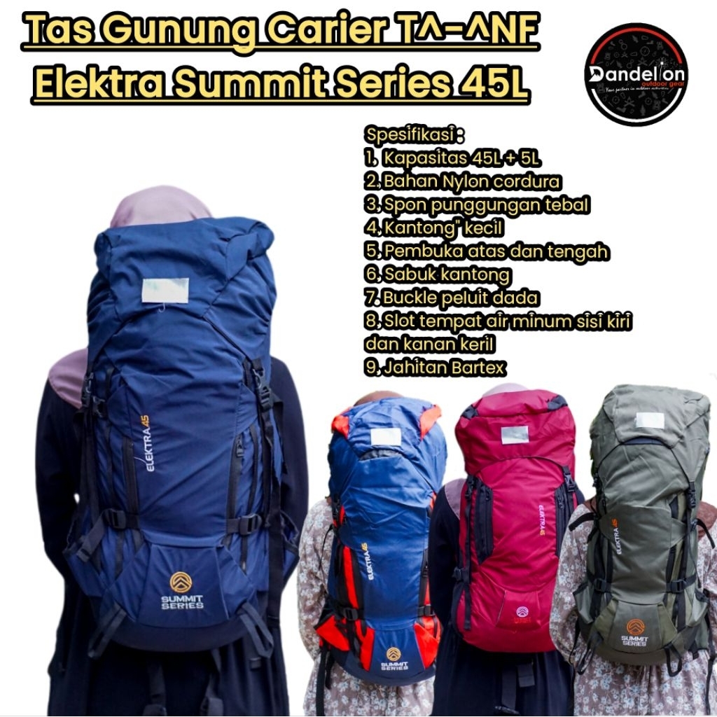 Tas Gunung Carier Elektra Prophet Summit Series 45 Liter