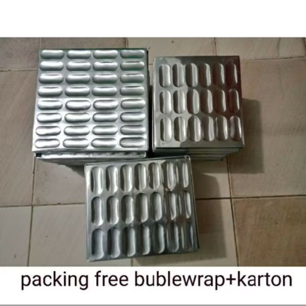 Cetakan Kue Lidah Kucing / Loyang Kue Lidah kucing Bahan Alumunium Anti Lengket