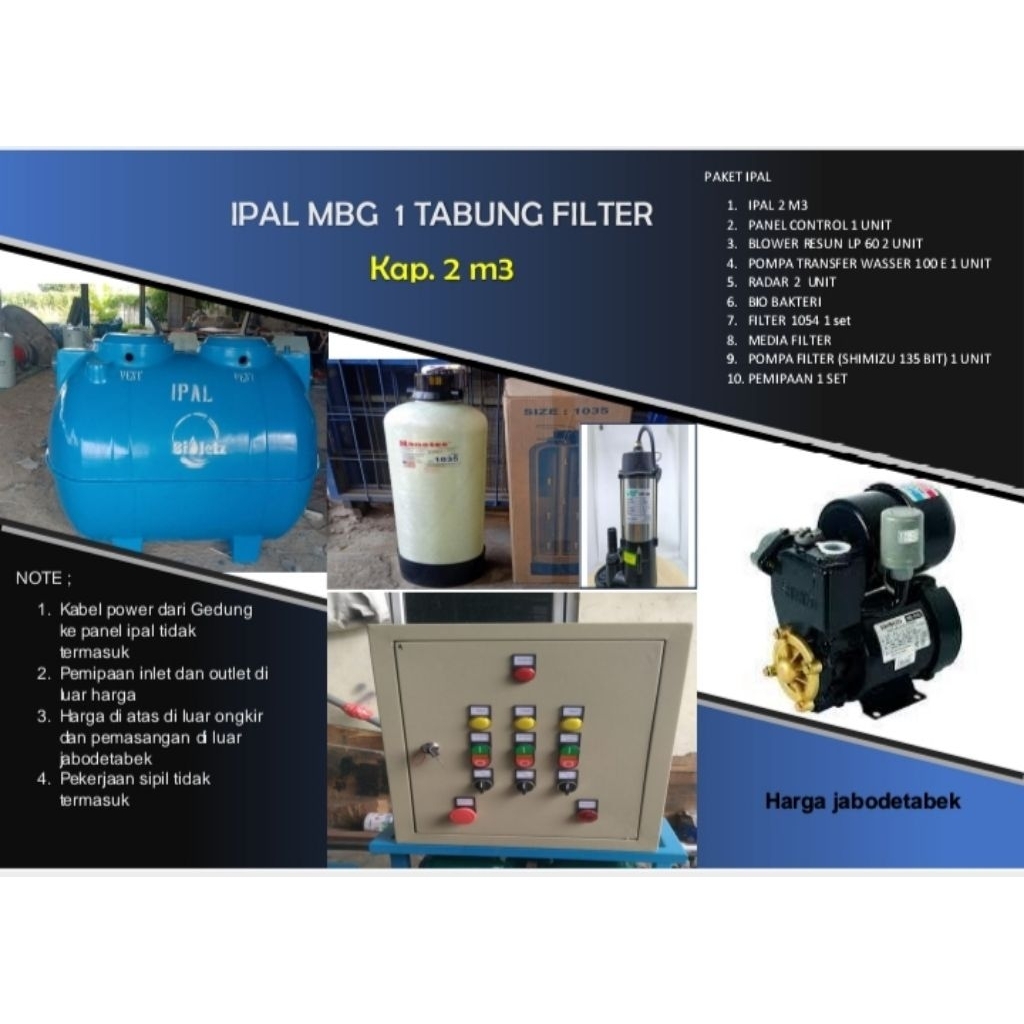 Grease Trap MBG, IPAL MBG, STP MBG, IPAL Portable MBG, Tangki Biofilter MBG, Toren MBG, Tangki Aeras
