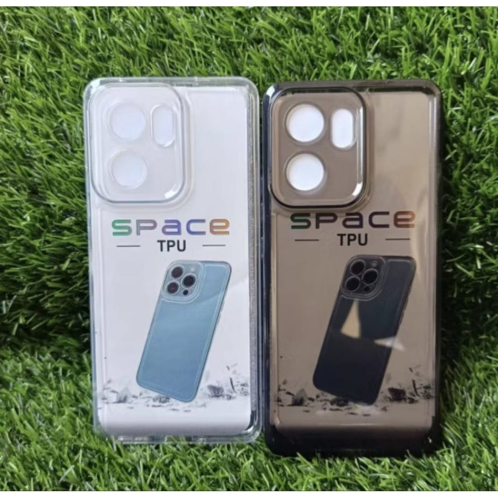 SILIKON/SOFTCASE CESING OPPO RENO 13/OPPO 13F CLEAR HITAM PELINDUNG CAMERA