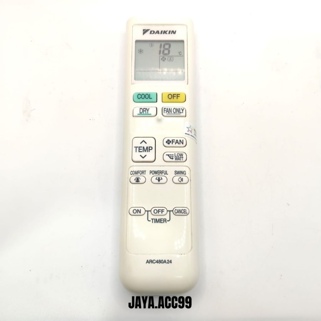 REMOTE AC DAIKIN ARC480A24 ORIGINAL INVERTER
