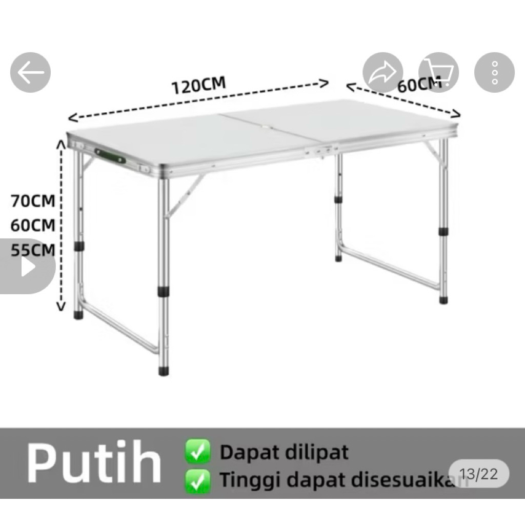 meja lipat bekas pribadi