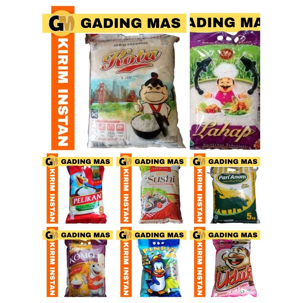 BERAS 3KG 5KG 25KG KOTA LAHAP UDUK PARIANOM
