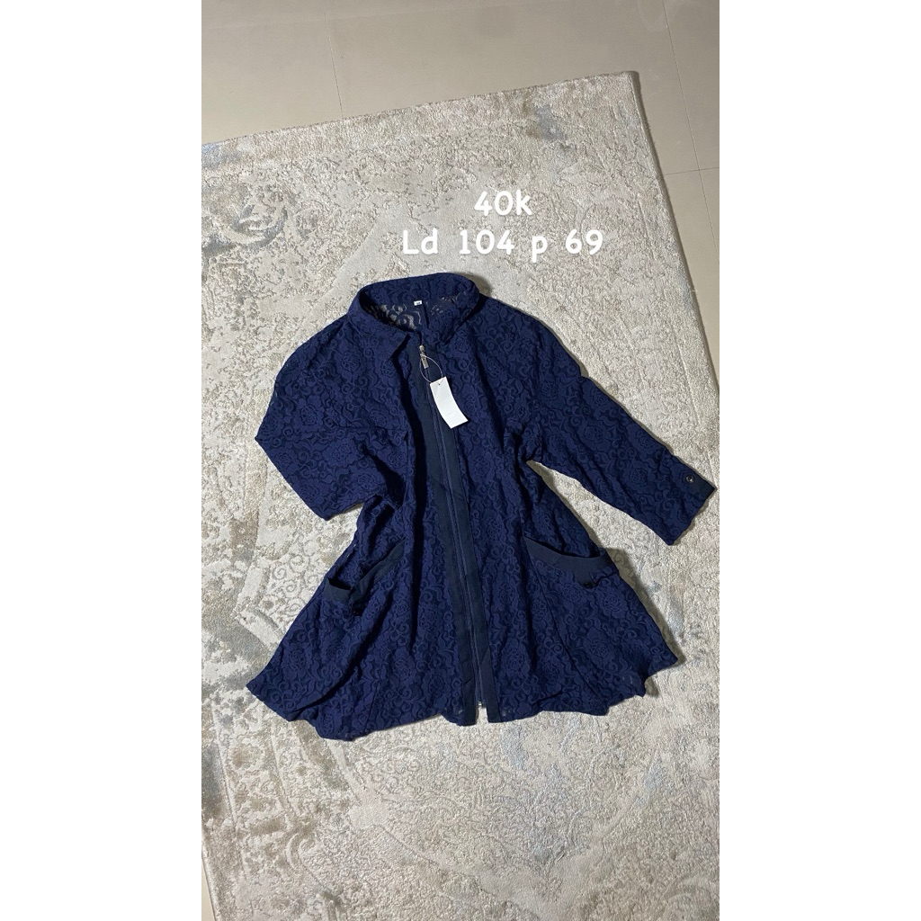 cardigan brokat outer atasan wanita