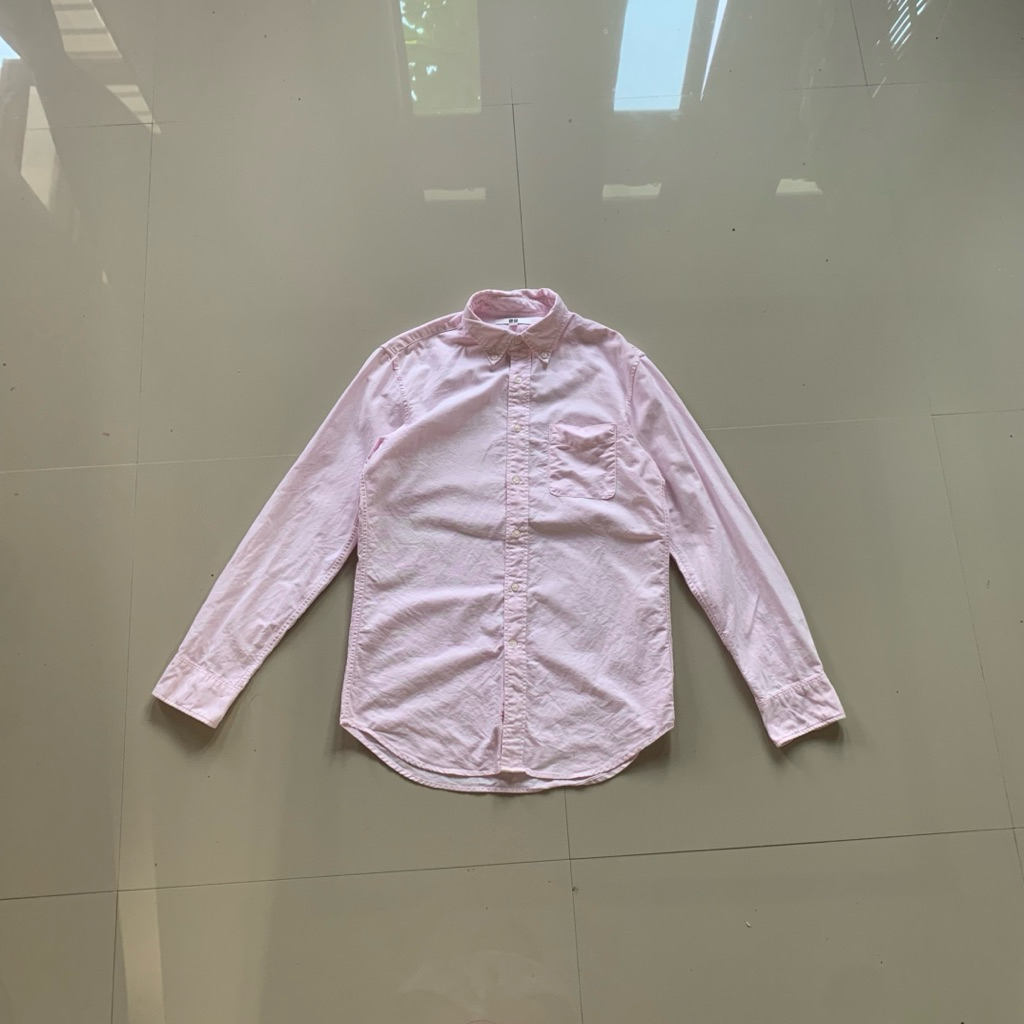 Kemeja Uniqlo Soft Pink