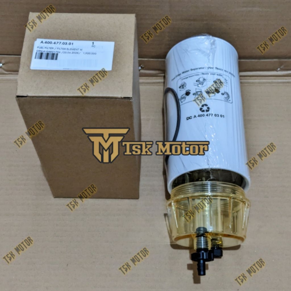 Filter solar bawah + mangkok all type mercy axor 1623-2523-2528-4028-4928-3336-3340-4843 Fuso fj2523