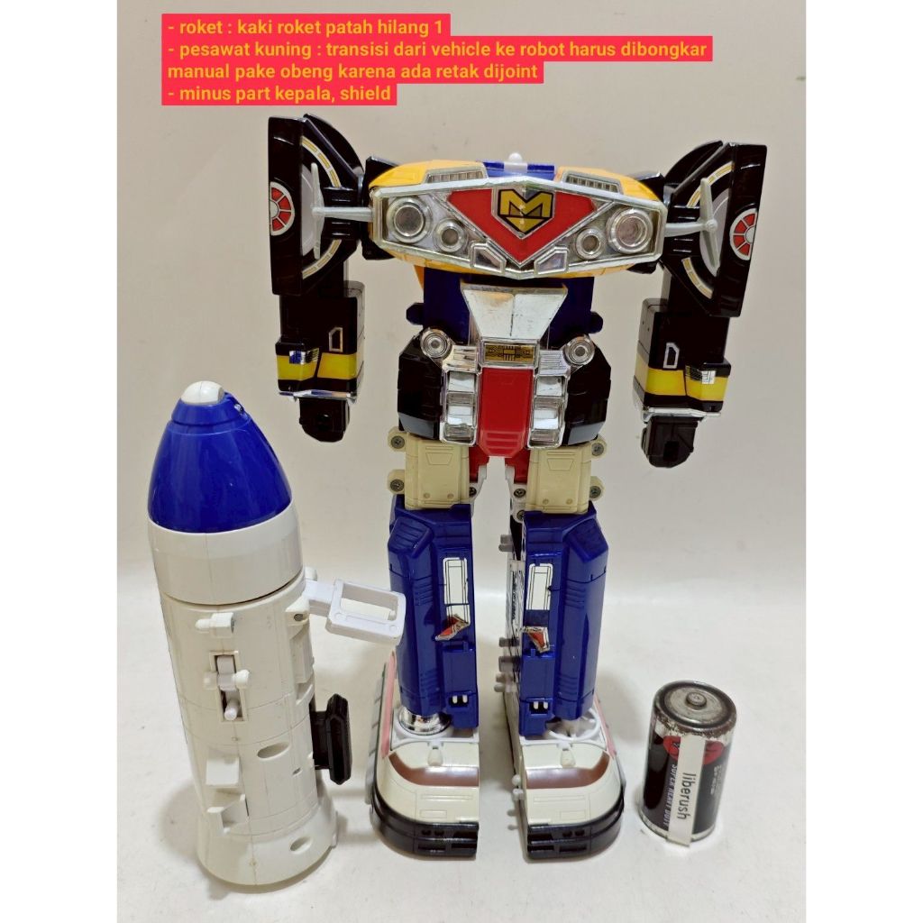 not complete Bandai dx mega voyager megaranger denji sentai power rangers in space action figure rob