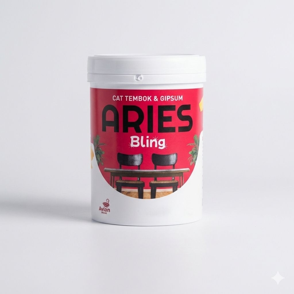 Cat Tembok Aries Bling 1Kg Warna Super Whites Cat Dinding Plafon Gypsum