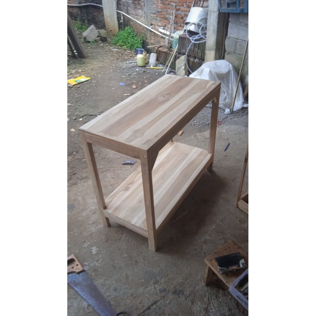 meja kayu akuarium jati