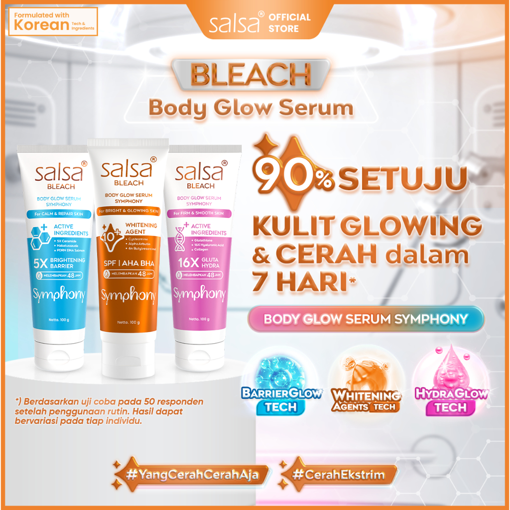 SALSA Body B.L.E.A.C.H - Body Glow Serum Symphony | Hand Body Lotion untuk Mencerahkan dan Melembabk
