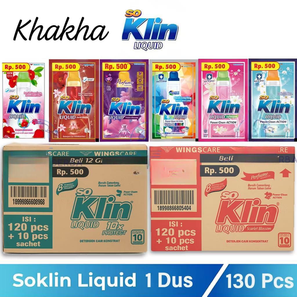1DUS SOKLIN CAIR / SOKLIN LIQUID CAIR 20ML ISI 130 SACHET