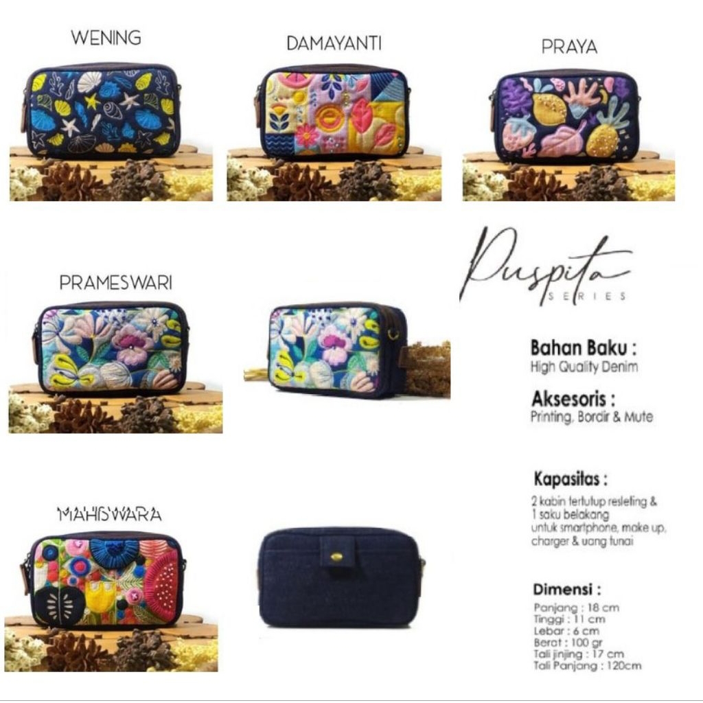 Mudagaya puspita dompet HP tali panjang pendek selempang