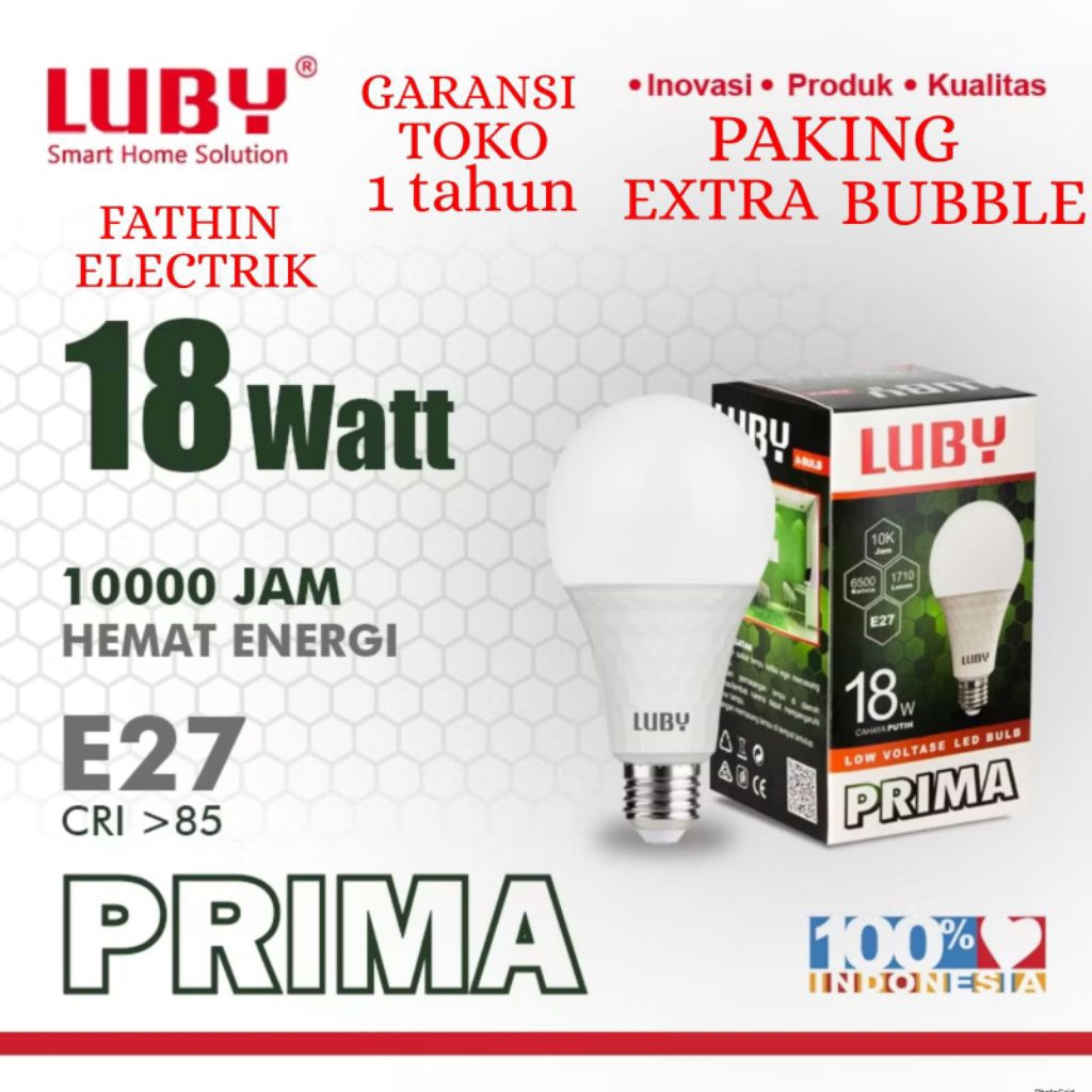 BOHLAM LED LUBY / LAMPU LED LUBY PRIMA 18W